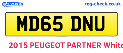 MD65DNU are the vehicle registration plates.