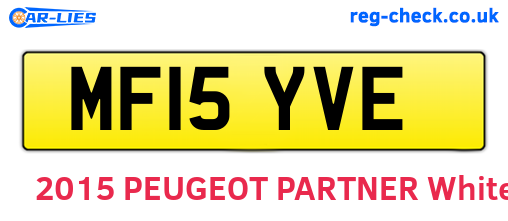MF15YVE are the vehicle registration plates.