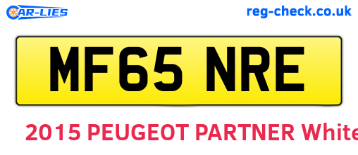 MF65NRE are the vehicle registration plates.