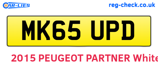 MK65UPD are the vehicle registration plates.