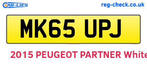 MK65UPJ are the vehicle registration plates.