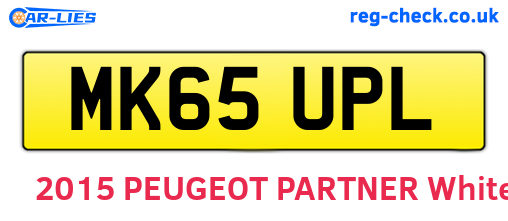 MK65UPL are the vehicle registration plates.