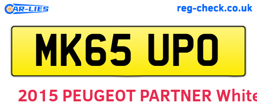 MK65UPO are the vehicle registration plates.
