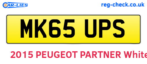 MK65UPS are the vehicle registration plates.
