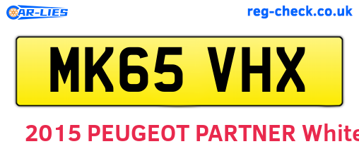 MK65VHX are the vehicle registration plates.
