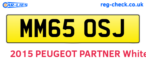 MM65OSJ are the vehicle registration plates.