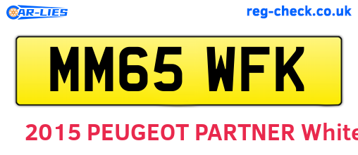 MM65WFK are the vehicle registration plates.