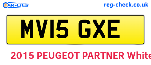 MV15GXE are the vehicle registration plates.