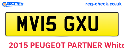 MV15GXU are the vehicle registration plates.