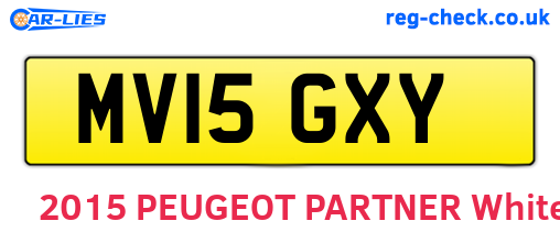 MV15GXY are the vehicle registration plates.