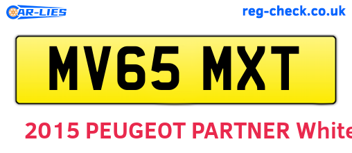 MV65MXT are the vehicle registration plates.
