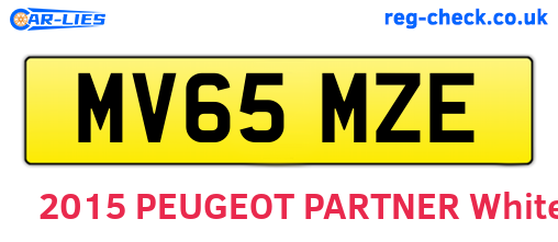 MV65MZE are the vehicle registration plates.
