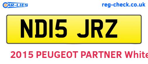 ND15JRZ are the vehicle registration plates.