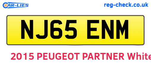 NJ65ENM are the vehicle registration plates.