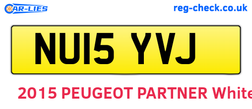 NU15YVJ are the vehicle registration plates.