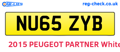 NU65ZYB are the vehicle registration plates.