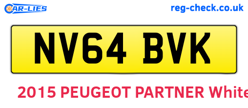 NV64BVK are the vehicle registration plates.