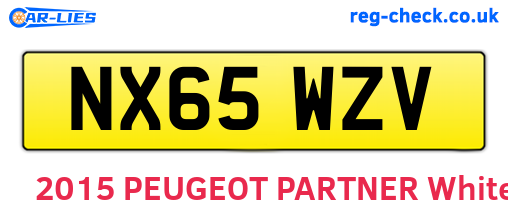 NX65WZV are the vehicle registration plates.