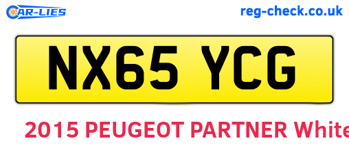 NX65YCG are the vehicle registration plates.