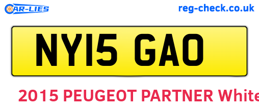 NY15GAO are the vehicle registration plates.