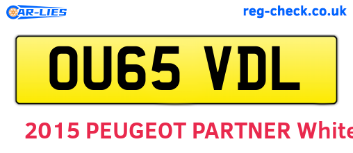 OU65VDL are the vehicle registration plates.