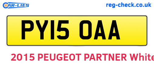 PY15OAA are the vehicle registration plates.