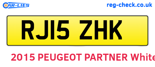 RJ15ZHK are the vehicle registration plates.