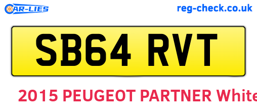 SB64RVT are the vehicle registration plates.
