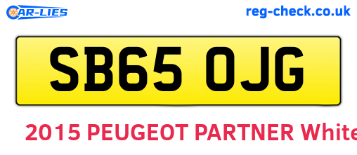 SB65OJG are the vehicle registration plates.
