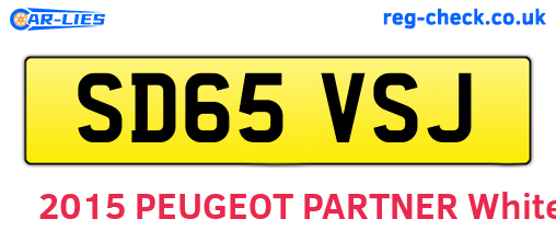 SD65VSJ are the vehicle registration plates.