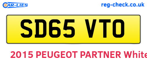 SD65VTO are the vehicle registration plates.
