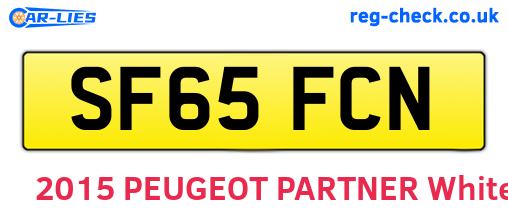 SF65FCN are the vehicle registration plates.