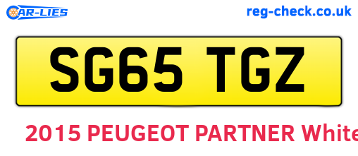 SG65TGZ are the vehicle registration plates.