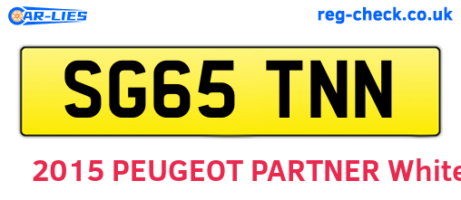 SG65TNN are the vehicle registration plates.
