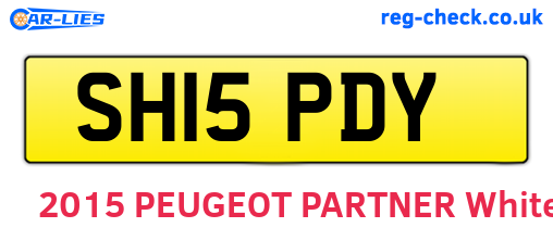 SH15PDY are the vehicle registration plates.