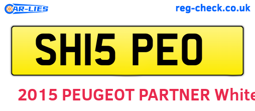 SH15PEO are the vehicle registration plates.