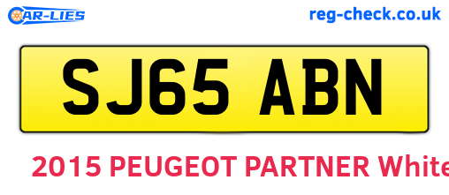 SJ65ABN are the vehicle registration plates.