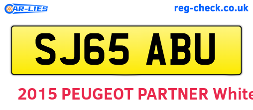 SJ65ABU are the vehicle registration plates.