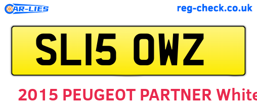 SL15OWZ are the vehicle registration plates.