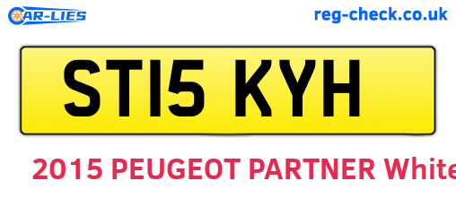 ST15KYH are the vehicle registration plates.