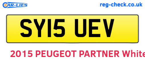 SY15UEV are the vehicle registration plates.