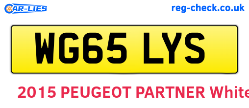 WG65LYS are the vehicle registration plates.