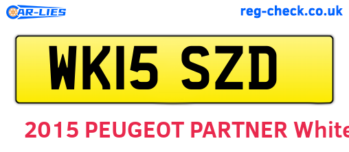 WK15SZD are the vehicle registration plates.