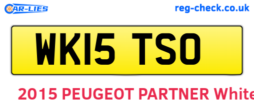 WK15TSO are the vehicle registration plates.