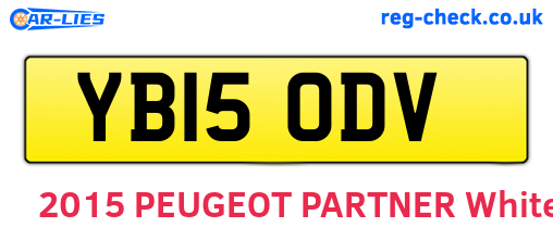 YB15ODV are the vehicle registration plates.