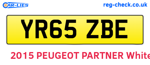 YR65ZBE are the vehicle registration plates.