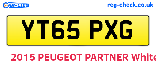 YT65PXG are the vehicle registration plates.