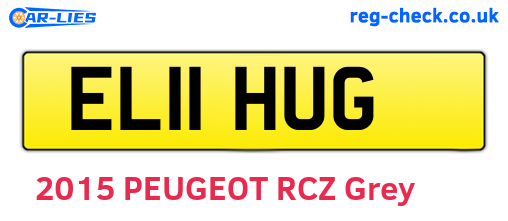 EL11HUG are the vehicle registration plates.