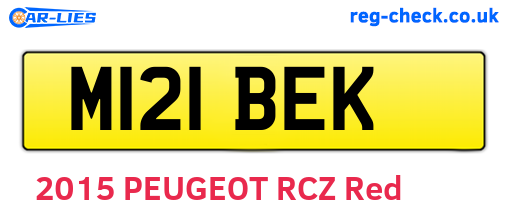 M121BEK are the vehicle registration plates.
