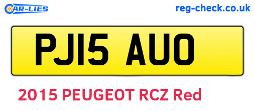 PJ15AUO are the vehicle registration plates.